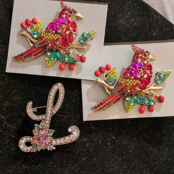 Leslong To See - Colorful Bird Brooch Set - Picture 1 of 3